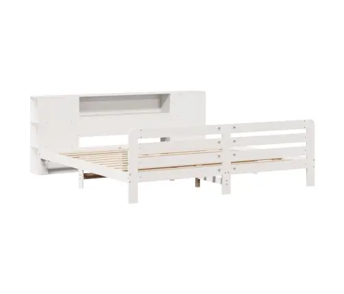 Voodiraam Ilma Madratsita, Valge, 200 X 200 cm Männipuit