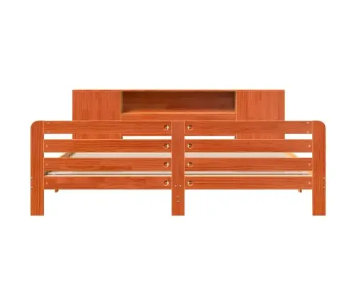 Voodiraam Ilma Madratsita, Vahapruun, 200 X 200 cm Männipuit