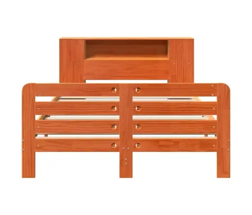 Voodiraam Ilma Madratsita, Vahapruun, 140 X 190 cm Männipuit