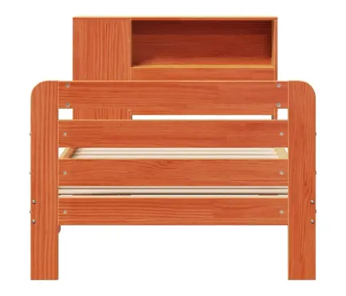 Gulta Bez Matrača, Vaska Brūnas, 90X190 Cm, Priedes Masīvkoks Vidaxl