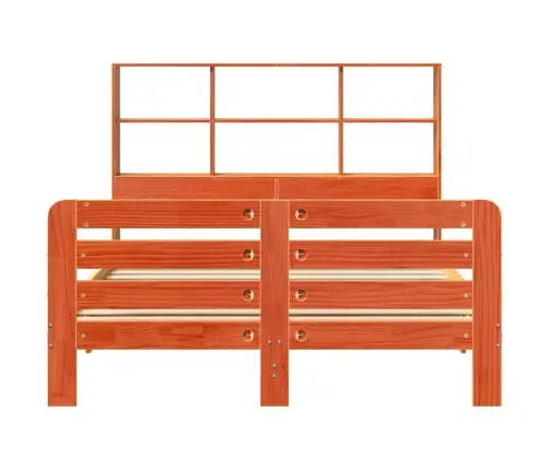 Voodiraam Ilma Madratsita, Vahapruun, 140 X 200 cm Männipuit