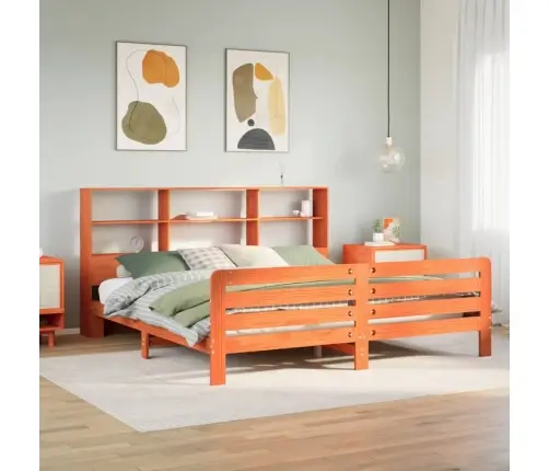 Lovos Rėmas Be Čiužinio, Vaško Rudas, 180X200cm Pušies Masyvas