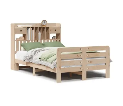 Riiuliga Voodiraam Ilma Madratsita, 135X190 cm Männipuit