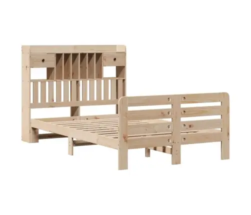 Riiuliga Voodiraam Ilma Madratsita, 135X190 cm Männipuit