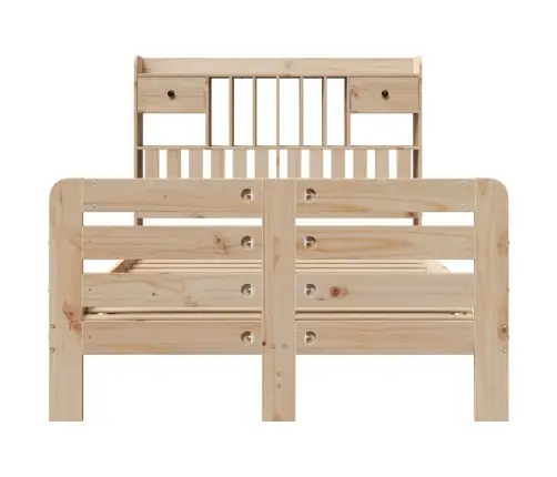 Riiuliga Voodiraam Ilma Madratsita, 135X190 cm Männipuit