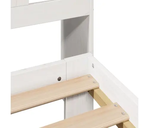 Gulta Ar Grāmatu Plauktu, Bez Matrača, 140X190 Cm, Priedes Koks Vidaxl