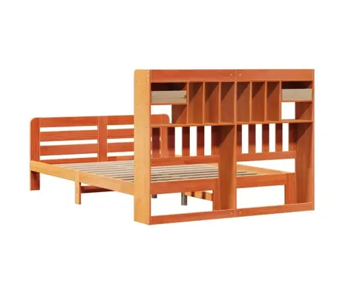 Lova Su Knygų Spinta Be Čiužinio, Ruda, 140X190cm Pušis