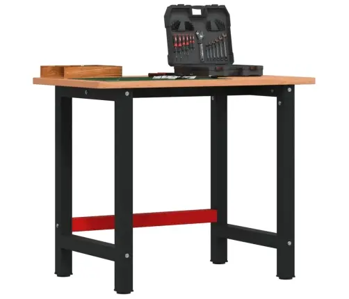 Darbastalis, 100X60X81,5cm Bukmedžio Masyvas, Stačiakampis