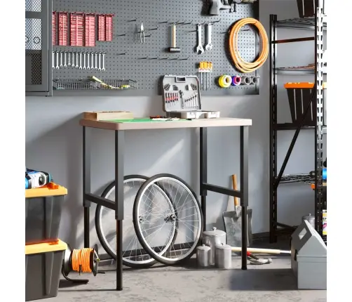 Darbastalis, 100X60X(73-99,5)cm Ąžuolo Masyvas, Stačiakampis