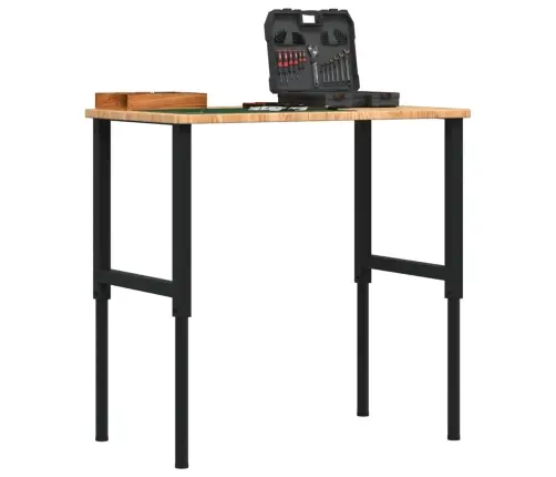 Darbagalds, 100X60X(71,5-98)Cm, Ozola Masīvkoks, Taisnstūra Vidaxl