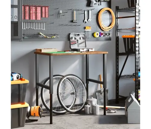 Darbagalds, 100X60X(71,5-98)Cm, Ozola Masīvkoks, Taisnstūra Vidaxl