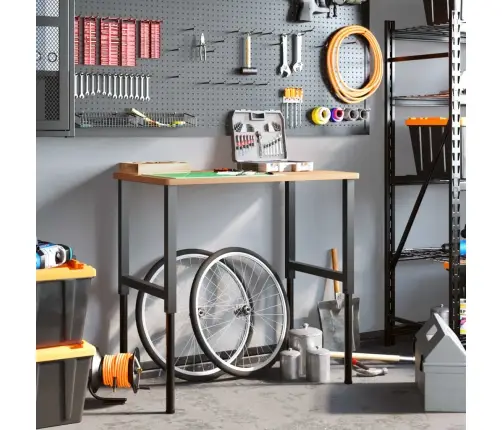 Darbagalds, 100X60X(71,5-98) Cm, Ozola Masīvkoks, Taisnstūra Vidaxl