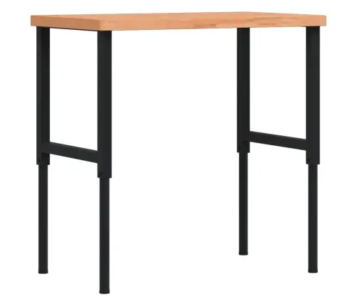 Darbagalds, 100X60X(73-99,5) Cm, Ozola Masīvkoks, Taisnstūra Vidaxl