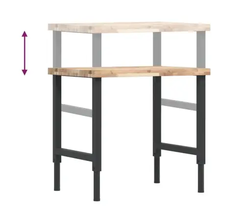 Darbagalds, 80X60X(73-99,5) Cm, Akācijas Masīvkoks, Taisnstūra Vidaxl