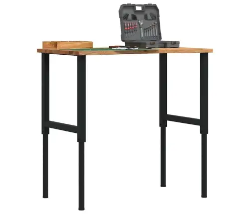 Darbastalis, Šviesiai Rudas, 100X60X(71,5-98)cm Ąžuolo Masyvas