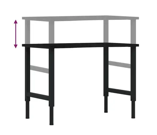 Töölaud, Tumepruun, 100X60X(71,5-98) cm Tammepuit