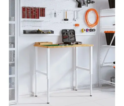 Darbagalds, 100X60X(71,5-98)Cm, Ozola Masīvkoks, Taisnstūra Vidaxl