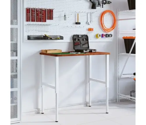 Darbagalds, 100X60X(71,5-98)Cm, Ozola Masīvkoks, Taisnstūra Vidaxl