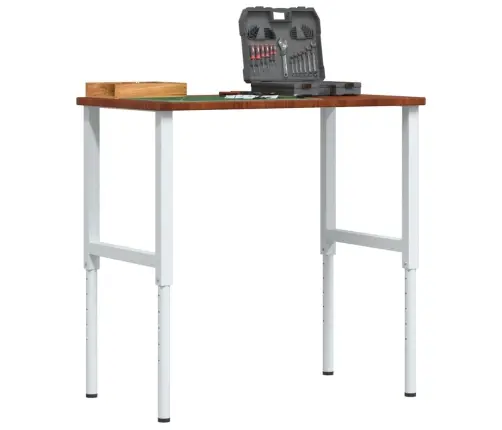 Darbagalds, 100X60X(71,5-98)Cm, Ozola Masīvkoks, Taisnstūra Vidaxl