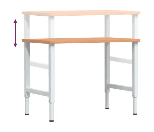 Darbastalis, 100X60X(71,5-98)cm Bukmedis, Stačiakampis