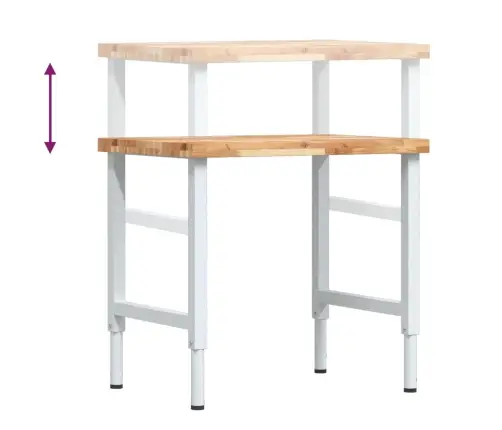 Darbagalds, 80X60X(73-99,5) Cm, Akācijas Masīvkoks, Taisnstūra Vidaxl