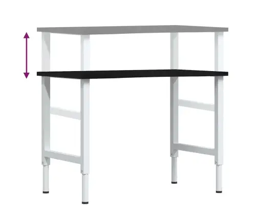 Darbastalis, Tamsiai Rudas, 100X60X(71,5-98)cm Ąžuolo Masyvas