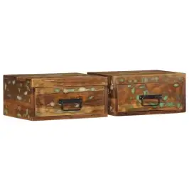 Seinale Kinnitatavad Öökapid, 2 Tk, Taastatud Puit