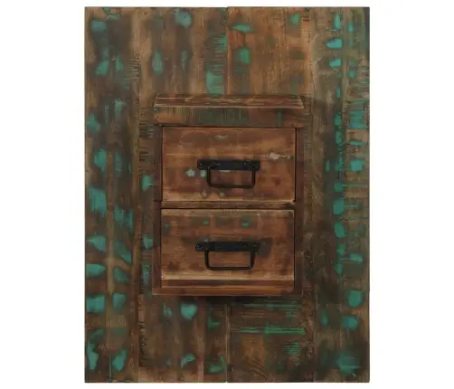 Nakts Skapis Daudzkrāsains 60X32X80 Cm Reģenerēts Masīvkoks Vidaxl
