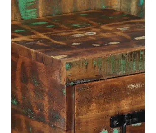 Nakts Skapis Daudzkrāsains 60X32X80 Cm Reģenerēts Masīvkoks Vidaxl