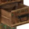 Nakts Skapis Daudzkrāsains 60X32X80 Cm Reģenerēts Masīvkoks Vidaxl