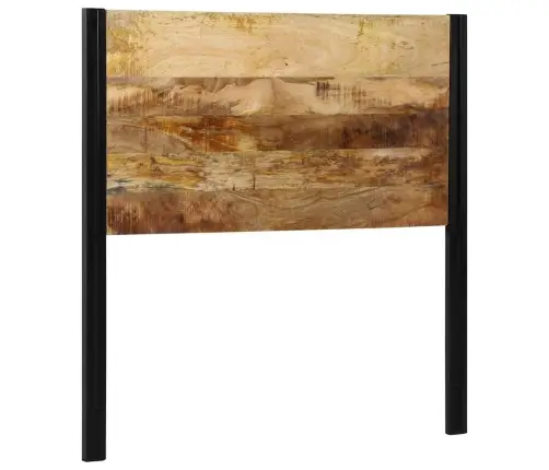 Galvgalis 100 Cm Masīvkoka Mango Un Dzelzs Vidaxl