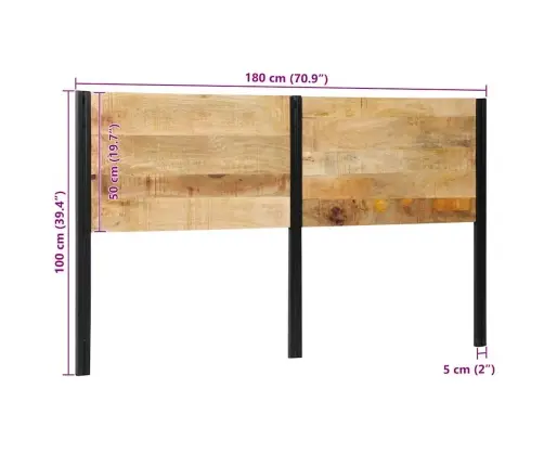 Galvgalis, 160 Cm, Mango Masīvkoks Un Dzelzs Vidaxl Galvgalis, 160 Cm, Mango Masīvkoks Un Dzelzs Vidaxl