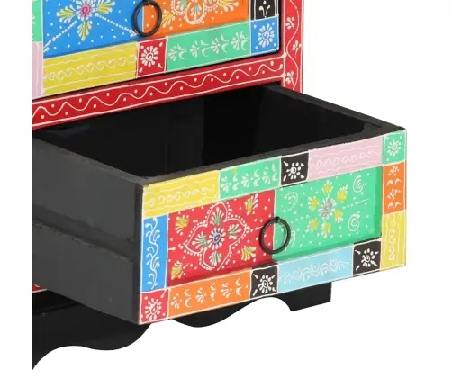 Naktsgaldiņš 2 Gabali Daudzkrāsains 40X35X45 Cm Inženiertehniskais Koks Vidaxl