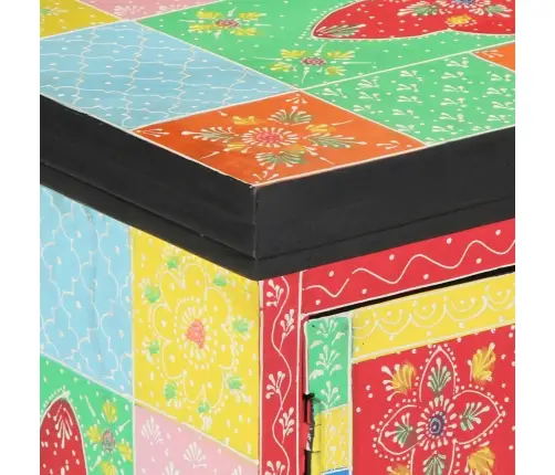 Tv Galdiņš Daudzkrāsains 100X35X50 Cm No Cieta Mango Koka Vidaxl Tv Galdiņš Daudzkrāsains 100X35X50 Cm No Cieta Mango Koka Vidaxl