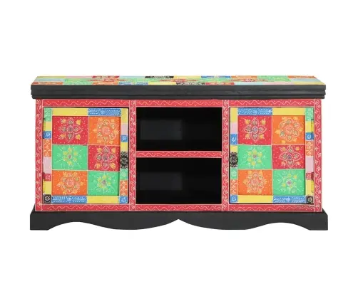 Tv Galdiņš Daudzkrāsains 100X35X50 Cm No Cieta Mango Koka Vidaxl Tv Galdiņš Daudzkrāsains 100X35X50 Cm No Cieta Mango Koka Vidaxl