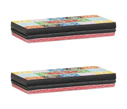 Sieninės Lentynos 2 Pcs Įvairiaspalvis 40 X 20 X 6 Cm