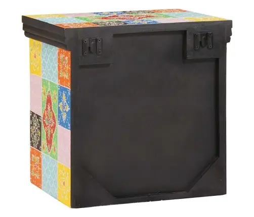 Naktsgaldiņš Krāsains 40 X 30 X 40 Cm No Cietā Mango Koka Vidaxl