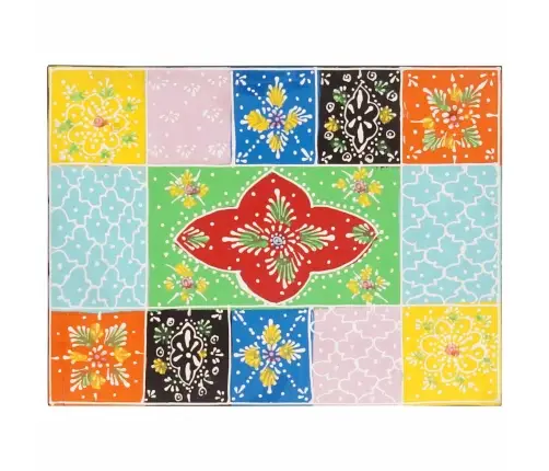 Naktsgaldiņš Krāsains 40 X 30 X 40 Cm No Cietā Mango Koka Vidaxl