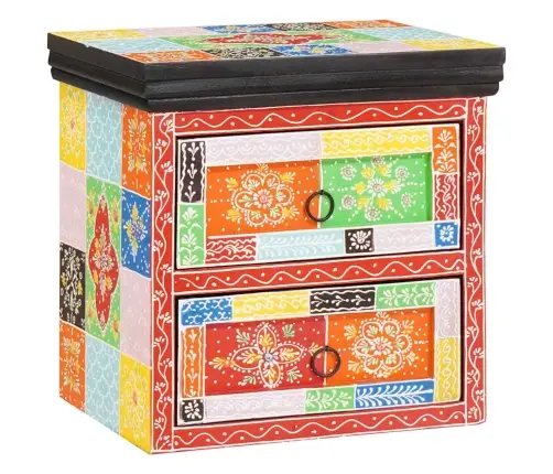 Nakts Skapītis Ar Atvilktni Daudzkrāsains 40 X 30 X 40 Cm Vidaxl