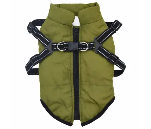 Suņu Mētelis Ar Iejūgu Ūdensnecaurlaidīgu Atstarojošu L28 Vidaxl