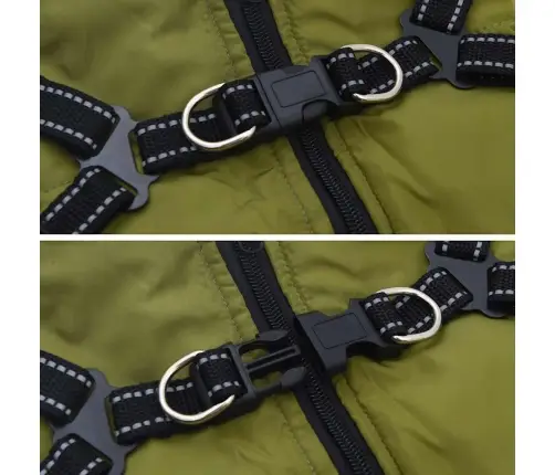 Suņu Mētelis Ar Iejūgu Ūdensnecaurlaidīgu Atstarojošu L28 Vidaxl