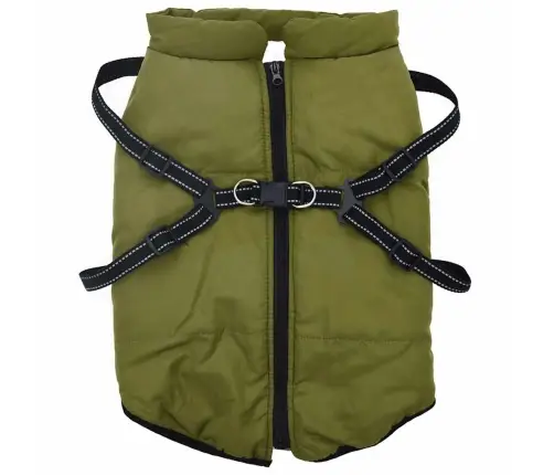 Koeramantel Rakmetega Veekindel Peegeldav, Sõjaväeroheline, L48