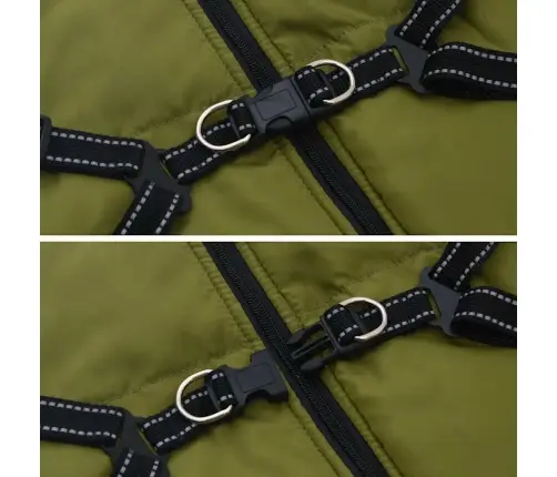 Koeramantel Rakmetega Veekindel Peegeldav, Sõjaväeroheline, L48