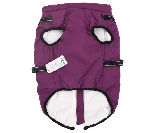 Suņu Mētelis Ar Iejūgu Ūdensizturīgs Atstarojošs Violets L44 Vidaxl