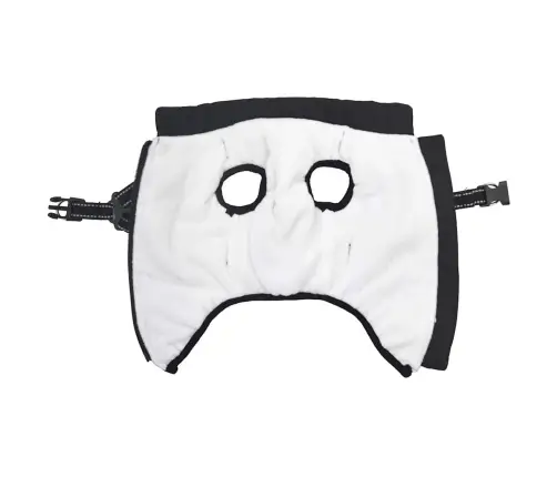 Suņu Mētelis Ar Iejūgu Ūdensizturīgs Atstarojošs Melns L28 Vidaxl