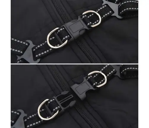 Koeramantel Rakmetega Veekindel Peegeldav, Must, L40