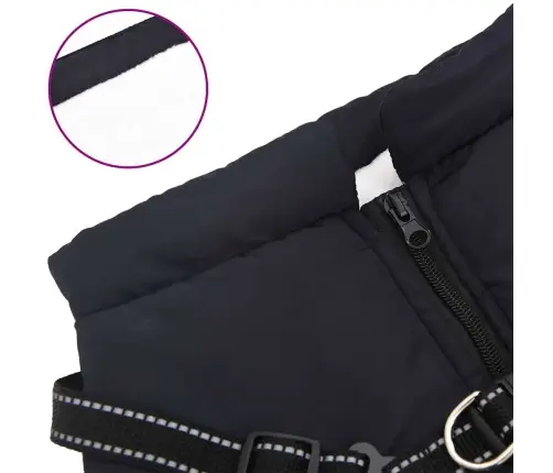 Suņu Mētelis Ar Iejūgu Ūdensnecaurlaidīgu Atstarojošu L48 Vidaxl