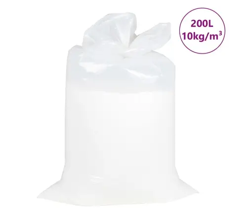Pupiņu Maisiņu Pildījums Eps 200 L Balts 10 Kg/M³ Vidaxl