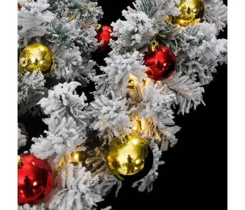 Ziemassvētku Vītne Ar Nieciņiem Un Led Gaismām Zaļa 5 M Pvc Vidaxl Ziemassvētku Vītne Ar Nieciņiem Un Led Gaismām Zaļa 5 M Pvc Vidaxl