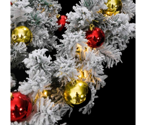 Ziemassvētku Vītne Ar Nieciņiem Un Led Gaismām Zaļa 10 M Pvc Vidaxl